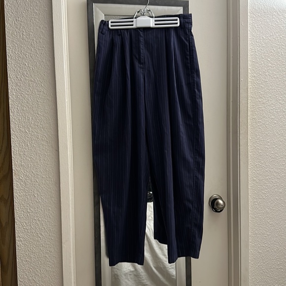Urban outfitters high wasted striped navy blue pants - Picture 2 of 2